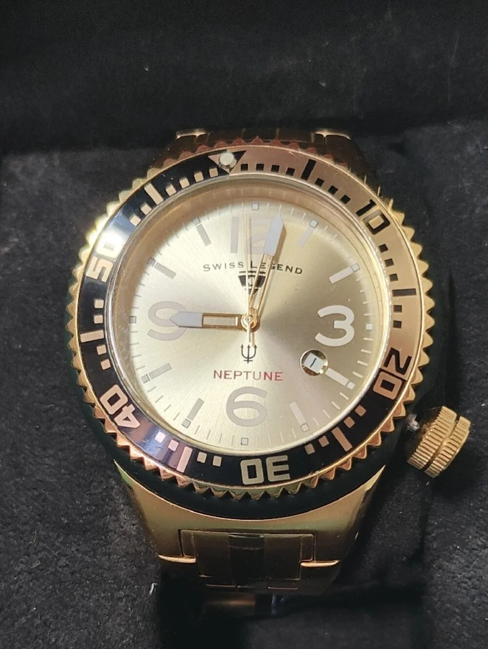 Swiss Legend Gold and Black Men's Dive Watch